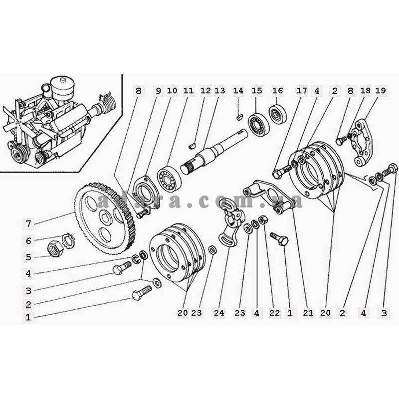 Усі позиції ЯМЗ-238АК - привода паливного насоса високого тиску в ...